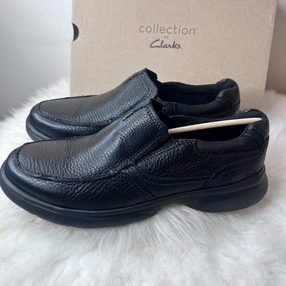 Clarks Bradley Free Black Tumbled Leather Black Size 8.5 W main image 7